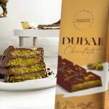 BeeMax Dubai Style Milk Chocolate Bar with Pistachio Cream & Kadaif, 7.05 oz (Pack of 36)