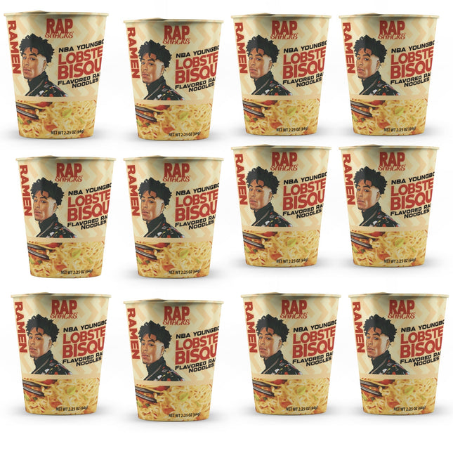 Rap Snacks NBA Youngboy Lobster Bisque Flavor Ramen Noodles 2.25oz Cups