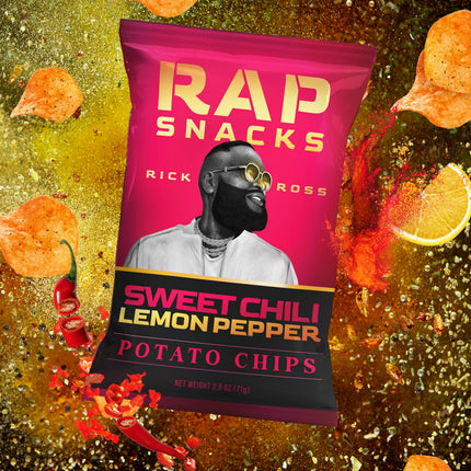 Rap Snacks Rick Ross | Sweet Chili Lemon Pepper Chips | (10 Bags)
