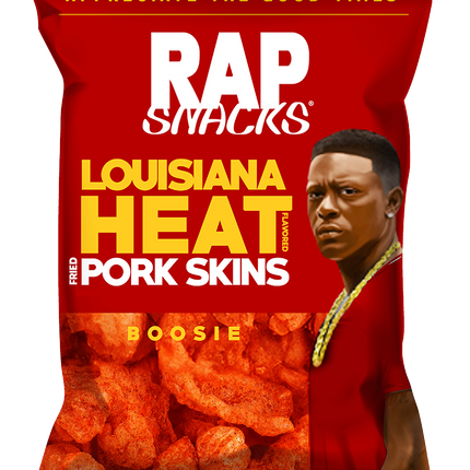 Rap Snacks Boosie Louisiana Heat Fried Pork Skins (1.75oz) (12 bags)