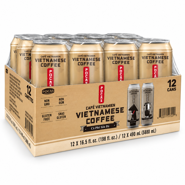 POCAS Vietnamese Coffee 16.5oz (pack of 12)