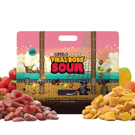 Final Boss Sour Level 2 Sour Strawberry x Mango (3.52 oz) 12pack