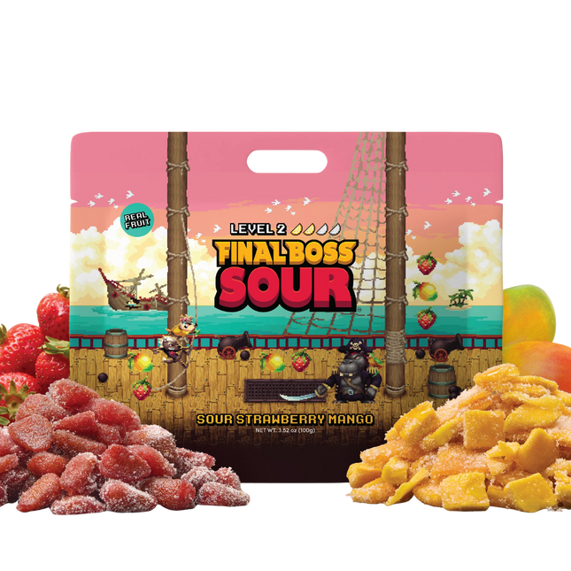 Final Boss Sour Level 2 Sour Strawberry x Mango (3.52 oz) 12pack