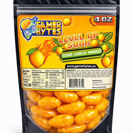 Gamer Bytes Level Up Sour Shock Mango (4oz) 24 Pack
