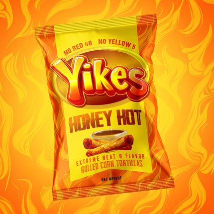Yikes Honey Hot Chips – Honey Heat Snack, 4oz Bags (Case of 10)