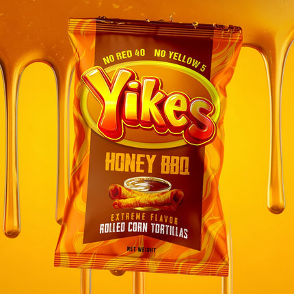 Yikes Honey BBQ Chips – Sweet & Smoky Barbecue Snack, 4oz Bag