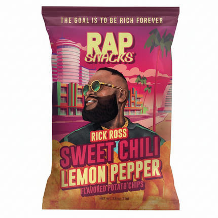 Rap Snacks Potato Chips Rick Ross Sweet Chili Lemon Pepper (2.5 oz)