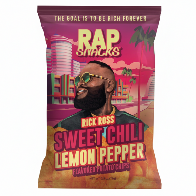 Rap Snacks Potato Chips Rick Ross Sweet Chili Lemon Pepper (2.5 oz)