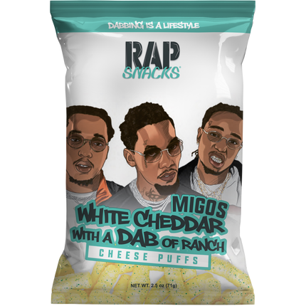Rap Snacks Migos White Cheddar With a Dab of Ranch Cheese Puffs (2.5oz)