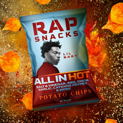 Rap Snacks Lil Baby | All in HOT Potato Chips (10 Bags)