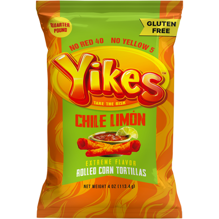 Yikes Chile Limón Chips – Spicy Chili Lime Snack, 4oz Bag