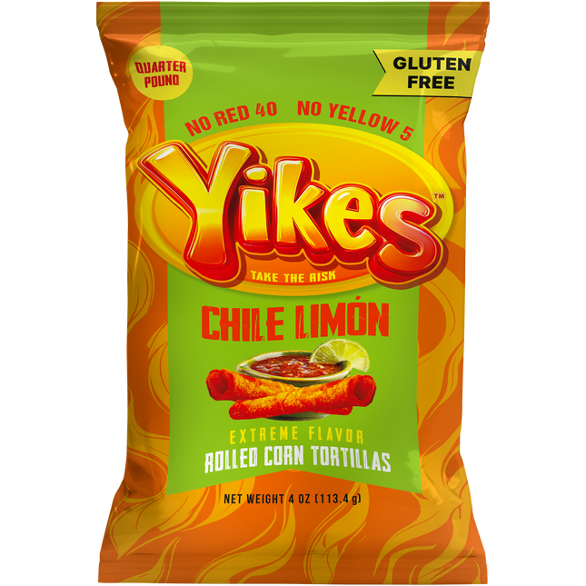 Yikes Chile Limón Chips – Spicy Chili Lime Snack, 4oz Bag