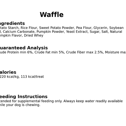 Waffle for Pets
