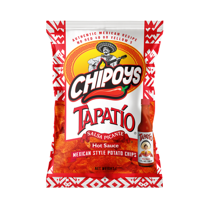 Chipoys Tapatío Mexican Style Potato Chips, 2.5oz Bag