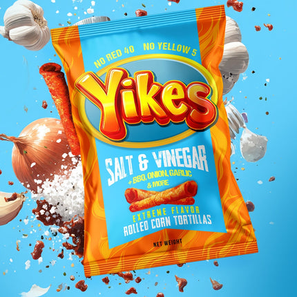 Yikes Salt & Vinegar Chips – Tangy Kettle Style Snack, 4oz Bag