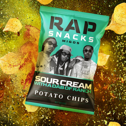 Rap Snacks Migos | Sour Cream With A Dab Of Ranch Chips