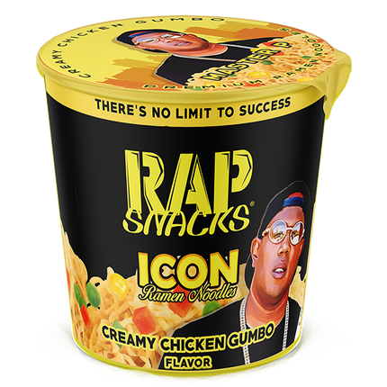 Rap Snacks Creamy Chicken Gumbo Ramen Master P | (12) 2.25oz Cups