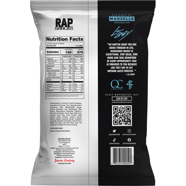 Rap Snacks Lil Baby | All in HOT Potato Chips