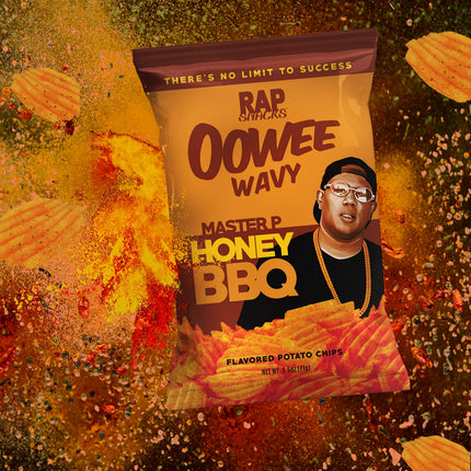 Rap Snacks Master P | Honey BBQ Oowee Wavy Potato Chips (10 Bags)